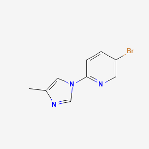 molecular formula C9H8BrN3 B1391848 Pyridine, 5-bromo-2-(4-methyl-1H-imidazol-1-yl)- CAS No. 380382-29-6