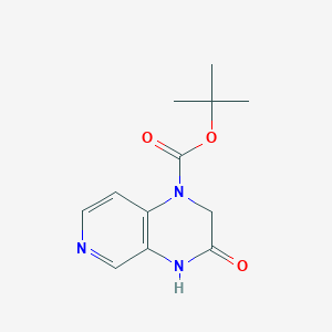 molecular formula C12H15N3O3 B13918488 Tert-butyl 3-oxo-2,4-dihydropyrido[3,4-b]pyrazine-1-carboxylate 