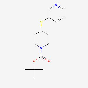 molecular formula C15H22N2O2S B1391850 4-(Pyridin-3-ylsulfanyl)-piperidine-1-carboxylic acid tert-butyl ester CAS No. 883555-05-3