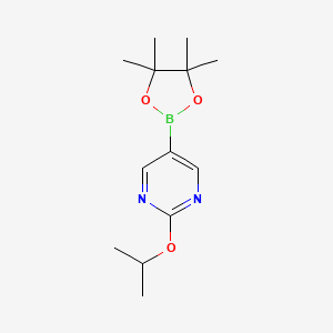 molecular formula C13H21BN2O3 B1391851 2-Isopropoxy-5-(4,4,5,5-tetramethyl-1,3,2-dioxaborolan-2-YL)pyrimidine CAS No. 1355066-82-8