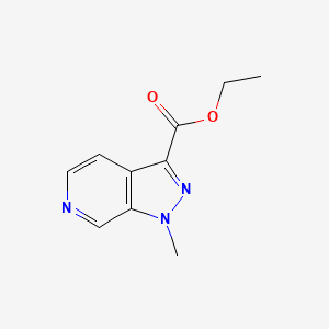 molecular formula C10H11N3O2 B13918548 ethyl 1-methyl-1H-pyrazolo[3,4-c]pyridine-3-carboxylate 