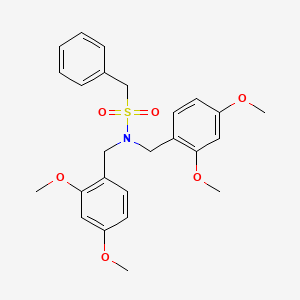 molecular formula C25H29NO6S B13918554 N,N-Bis[(2,4-dimethoxyphenyl)methyl]-1-phenyl-methanesulfonamide 