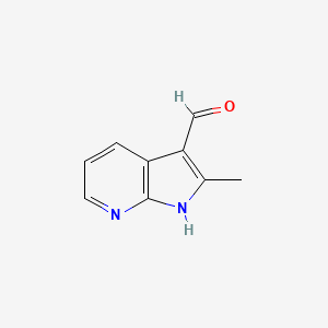 molecular formula C9H8N2O B1391858 2-甲基-1H-吡咯并[2,3-b]吡啶-3-甲醛 CAS No. 858275-30-6