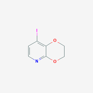 molecular formula C7H6INO2 B1391865 8-Iodo-2,3-dihydro-[1,4]dioxino[2,3-b]pyridine CAS No. 1228666-17-8
