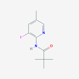 molecular formula C11H15IN2O B1391866 N-(3-Iodo-5-methylpyridin-2-yl)pivalamide CAS No. 1228666-13-4