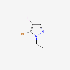 molecular formula C5H6BrIN2 B13918712 5-Bromo-1-ethyl-4-iodo-1H-pyrazole 