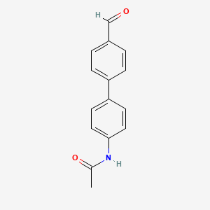 molecular formula C15H13NO2 B13918719 N-(4'-Formyl[1,1'-biphenyl]-4-yl)acetamide 