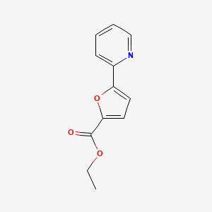 molecular formula C12H11NO3 B1391872 Ethyl 5-(2-pyridyl)-2-furoate CAS No. 1035235-03-0