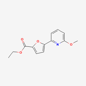 molecular formula C13H13NO4 B1391873 Ethyl 5-(6-Methoxy-2-pyridyl)-2-furoate CAS No. 1187163-38-7