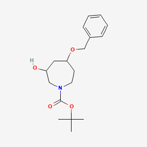 molecular formula C18H27NO4 B13918734 Tert-butyl 5-benzyloxy-3-hydroxy-azepane-1-carboxylate 