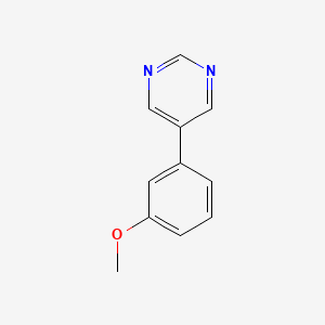 molecular formula C11H10N2O B13918744 5-(3-Methoxyphenyl)pyrimidine 