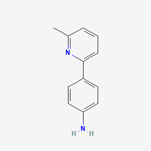molecular formula C12H12N2 B1391876 4-(6-甲基-2-吡啶基)苯胺 CAS No. 1187168-53-1