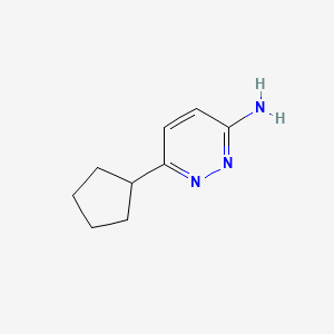 molecular formula C9H13N3 B13918774 6-Cyclopentyl-3-pyridazinamine CAS No. 1159814-10-4