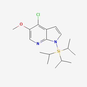 molecular formula C17H27ClN2OSi B1391878 4-Chloro-5-methoxy-1-(triisopropylsilyl)-1H-pyrrolo[2,3-b]pyridine CAS No. 926004-73-1