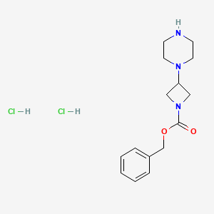 molecular formula C15H23Cl2N3O2 B13918780 Benzyl 3-piperazin-1-ylazetidine-1-carboxylate;dihydrochloride 