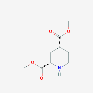 molecular formula C9H15NO4 B1391880 Dimethyl (2S,4R)-piperidine-2,4-dicarboxylate CAS No. 98935-65-0