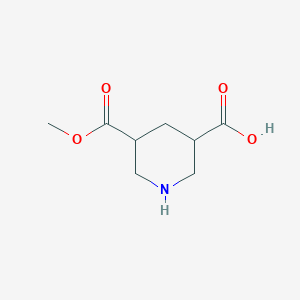 molecular formula C8H13NO4 B1391881 5-(Methoxycarbonyl)piperidine-3-carboxylic acid CAS No. 748113-39-5