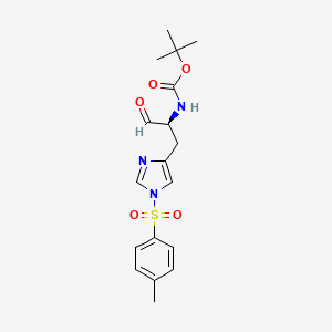 molecular formula C18H23N3O5S B13918826 Boc-L-His(Tos)-PAM resin (100-200 mesh) 