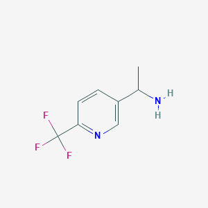 molecular formula C8H9F3N2 B1391888 (1-[6-(Trifluoromethyl)pyridin-3-YL]ethyl)amine CAS No. 886364-82-5