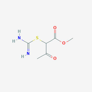 molecular formula C6H10N2O3S B13918903 Methyl 2-carbamimidoylsulfanyl-3-oxobutanoate 