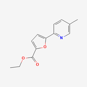 molecular formula C13H13NO3 B1391892 Ethyl 5-(5-Methyl-2-pyridyl)-2-furoate CAS No. 1187170-14-4
