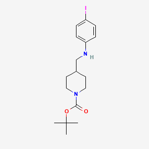 molecular formula C17H25IN2O2 B13918925 tert-Butyl 4-(((4-iodophenyl)amino)methyl)piperidine-1-carboxylate 