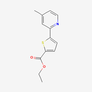 molecular formula C13H13NO2S B1391895 Ethyl 5-(4-Methylpyridin-2-yl)thiophene-2-carboxylate CAS No. 1187163-52-5