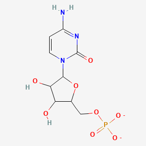 molecular formula C9H12N3O8P-2 B13918957 disodium [5-(4-Amino-2-oxo-1-pyrimidinyl)-3,4-dihydroxy-2-oxolanyl]methyl dihydrogen phosphate 
