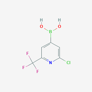molecular formula C6H4BClF3NO2 B1391896 2-Chloro-6-(trifluoromethyl)pyridine-4-boronic acid CAS No. 1446486-10-7