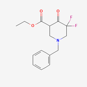 molecular formula C15H17F2NO3 B1391897 Ethyl 1-benzyl-5,5-difluoro-4-oxopiperidine-3-carboxylate CAS No. 1067915-34-7