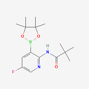 N-(5-Fluoro-3-(4,4,5,5-tetramethyl-1,3,2-dioxaborolan-2-yl)pyridin-2-yl)pivalamide
