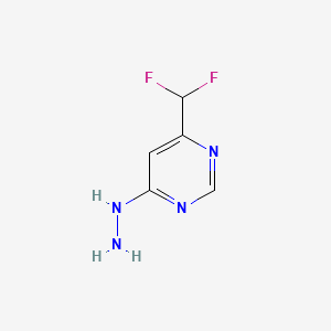 molecular formula C5H6F2N4 B13918981 4-(Difluoromethyl)-6-hydrazinylpyrimidine 