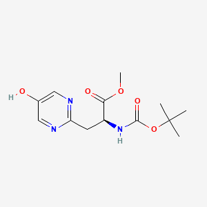 molecular formula C13H19N3O5 B13919031 methyl (2S)-2-(tert-butoxycarbonylamino)-3-(5-hydroxypyrimidin-2-yl)propanoate 