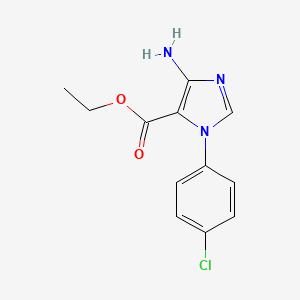 molecular formula C12H12ClN3O2 B13919037 Ethyl 5-amino-3-(4-chlorophenyl)imidazole-4-carboxylate 
