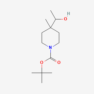 molecular formula C13H25NO3 B13919039 Tert-butyl 4-(1-hydroxyethyl)-4-methylpiperidine-1-carboxylate 