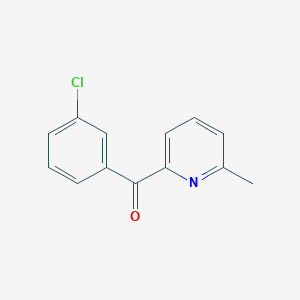 molecular formula C13H10ClNO B1391904 2-(3-Chlorobenzoyl)-6-methylpyridine CAS No. 1187164-36-8