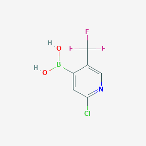 molecular formula C6H4BClF3NO2 B1391907 (2-Chloro-5-(trifluoromethyl)pyridin-4-yl)boronic acid CAS No. 1167437-28-6