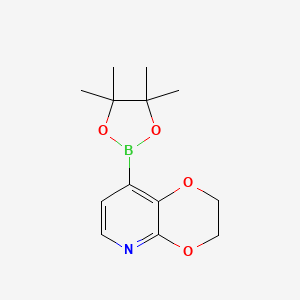 molecular formula C13H18BNO4 B1391908 8-(4,4,5,5-Tetramethyl-1,3,2-dioxaborolan-2-yl)-2,3-dihydro-[1,4]dioxino[2,3-b]pyridine CAS No. 1309980-14-0