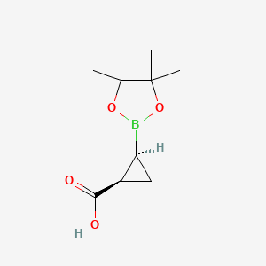 molecular formula C10H17BO4 B13919092 cis-2-(4,4,5,5-Tetramethyl-1,3,2-dioxaborolan-2-YL)cyclopropanecarboxylic acid 