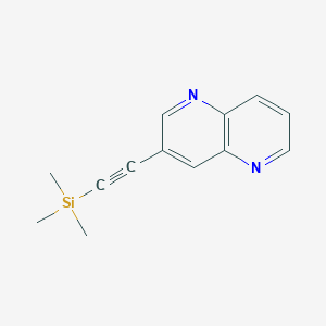 molecular formula C13H14N2Si B1391910 3-((Trimethylsilyl)ethynyl)-1,5-naphthyridine CAS No. 1246088-67-4