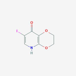 molecular formula C7H6INO3 B1391917 7-Iodo-2,3-dihydro-[1,4]dioxino[2,3-b]pyridin-8-ol CAS No. 1246088-40-3