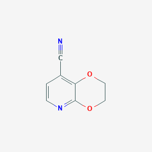 molecular formula C8H6N2O2 B1391918 2,3-Dihydro-[1,4]dioxino[2,3-b]pyridine-8-carbonitrile CAS No. 1246088-54-9