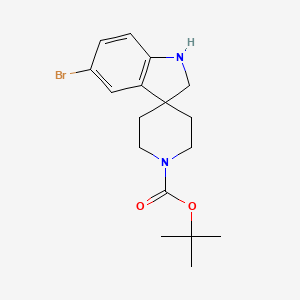 molecular formula C17H23BrN2O2 B1391922 Tert-butyl 5-bromospiro[indoline-3,4'-piperidine]-1'-carboxylate CAS No. 878167-55-6