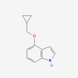 molecular formula C12H13NO B13919227 4-Cyclopropylmethoxyindole CAS No. 185255-77-0