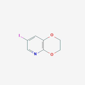 molecular formula C7H6INO2 B1391923 7-Iodo-2,3-dihydro-[1,4]dioxino[2,3-b]pyridine CAS No. 1228666-55-4