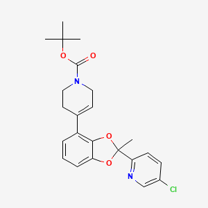 molecular formula C23H25ClN2O4 B13919247 tert-butyl 4-[2-(5-chloropyridin-2-yl)-2-methyl-1,3-benzodioxol-4-yl]-3,6-dihydro-2H-pyridine-1-carboxylate 