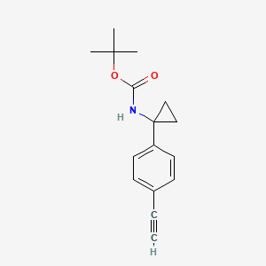 molecular formula C16H19NO2 B13919278 tert-Butyl (1-(4-ethynylphenyl)cyclopropyl)carbamate 
