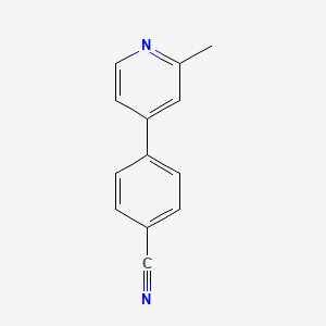molecular formula C13H10N2 B1391929 4-(2-甲基-4-吡啶基)苯甲腈 CAS No. 1187168-27-9