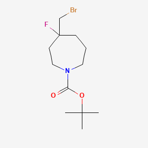 molecular formula C12H21BrFNO2 B13919292 Tert-butyl 4-(bromomethyl)-4-fluoroazepane-1-carboxylate 