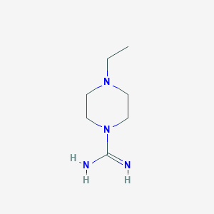 molecular formula C7H16N4 B13919303 4-Ethylpiperazine-1-carboximidamide 